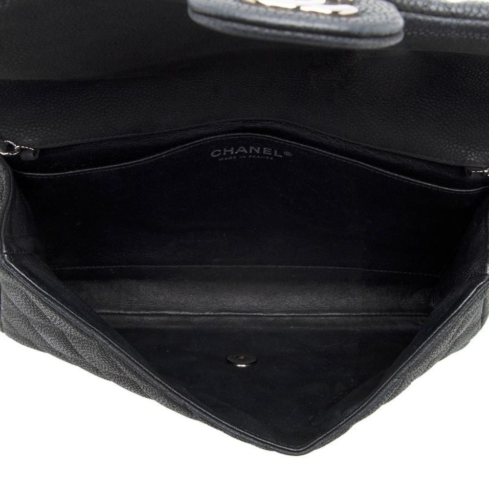 Chanel Matte Caviar Leather Chain Flap Clutch Bag - Picture 7 of 14